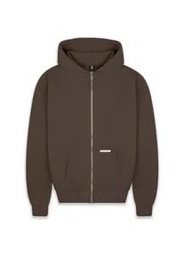 Sweatjacke DROPSIZE "Dropsize Herren Super Heavy Blank Zip-Hoodie", Herren, Gr. XS, chocolatebraun, 70% Baumwolle, 30% Polyester, unifarben, Sweatjacken Sweatjacke
