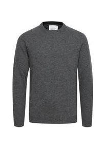 Strickfleece-Pullover Casual Friday "Strickpullover CFKarl", Herren, Gr. S, grau (pewter mix), Obermaterial: 80% Wolle WO. 20% Polyamid PA., Pullover