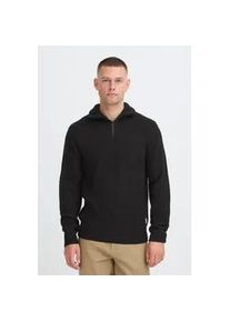 Troyer Blend "BHMRibe", Herren, Gr. XL, schwarz, Grobstrick, 100% Polyacryl, unifarben, normal normal, hoch geschlossener Ausschnitt, Pullover Troyer, Klassischer Troyer mit Rei&szlig;verschluss