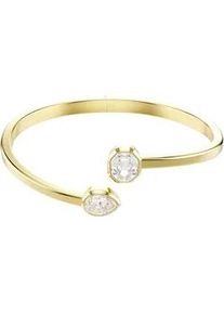 Armspange Swarovski "Schmuck Geschenk Imber Armreif" Gr. M, gold (gelbgoldfarben, kristallwei&szlig;, kristallwei&szlig;), Armb&auml;nder, Damen, M, Metall, Armspange, mit Swarovski Kristall