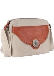Handtasche Harbour 2nd "Jola", Damen, Gr. B/H/T: 29cm x 21cm x 2cm, khaki, cognac, Canvas, Leder, Taschen Handtasche, Damen Umh&auml;ngetasche, Schultertasch, Kontrastbesatz und Schmuckelement