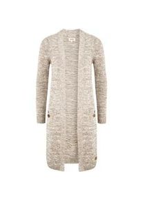 Strickjacke oxmo "Strickjacke OXPhiletta", Damen, Gr. XS, beige (dune), Obermaterial: 100% Baumwolle CO., Strickjacken Strickjacke