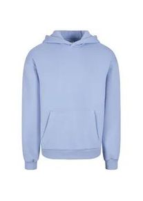 Kapuzenpullover Urban Classics "Urban Classics Fluffy Hoody", Herren, Gr. M, powderblau, 70% Baumwolle, 30% Polyester, unifarben, normal, ohne Ausschnitt, Pullover Kapuzenpullover