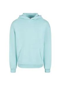 Kapuzenpullover Urban Classics "Urban Classics Fluffy Hoody", Herren, Gr. L, berylblau, 70% Baumwolle, 30% Polyester, unifarben, normal, ohne Ausschnitt, Pullover Kapuzenpullover
