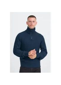 Troyer Blend "BHMRibe", Herren, Gr. 3XL, marineblaus, Grobstrick, 100% Polyacryl, unifarben, normal normal, hoch geschlossener Ausschnitt, Pullover Troyer, Klassischer Troyer mit Rei&szlig;verschluss
