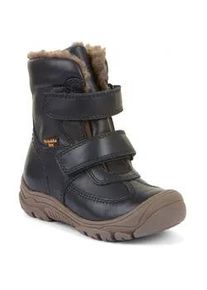 Winterstiefel froddo "LINZ WOOL TEX HIGH", Damen, Gr. 25, blau (dunkelblau), Glattleder, Schuhe Winterstiefel, Klettstiefel, Snowboots mit Wollfutter