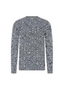 !Solid Strickfleece-Pullover SOLID "Strickpullover SDRICCO", Herren, Gr. XXL, blau (insignia blau melange), Obermaterial: 70% Baumwolle CO recyc.. 30% Polyester Pol. recyc.., Pullover