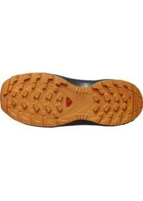 Outdoorschuh Salomon "XA PRO V8 WP J", Kinder, Gr. 39, blau (grisaille, dunkelblau, turmeric), Synthetik, Textil, Schuhe Outdoorschuh, wasserdicht