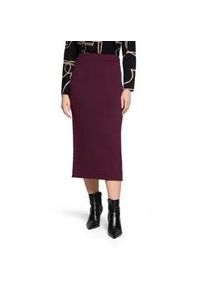Maxirock Betty Barclay "Damen mit Seitenschlitzen", Damen, Gr. 42, schwarz aubergine, Strick, Obermaterial: 55% Viskose, 30% Polyester, 15% Polyamid, figurbetont lang, R&ouml;cke Maxirock