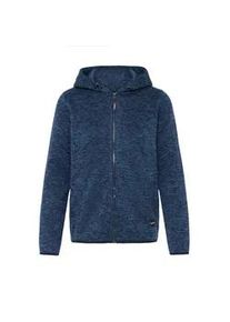 Fleecejacke oxmo "Fleecejacke OXELFE HOODED", Damen, Gr. XS, blau (marineblaus), Obermaterial: 100% Polyester PES., Jacken Fleecejacke