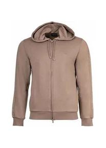 Sweatshirt Emporio Armani "Sweatjacke Basic Terry", Herren, Gr. XXL, beige, Obermaterial: 60% Baumwolle CO. 40% Polyester PES., Sweatshirts Sweatshirt