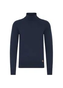 Rollkragenpullover Blend "Rollkragenpullover BHFibes", Herren, Gr. XXL, blau (marineblaus), Obermaterial: 70% Baumwolle CO recyc.. 30% Polyester Pol. recyc.., Pullover Rollkragenpullover