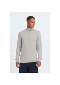 Troyer Blend "BHBryan", Herren, Gr. XL, griffin, Feinstrick, 70% Baumwolle, 30% Nylon, unifarben, normal normal, hoch geschlossener Ausschnitt, Pullover Troyer, Stilvoller Troyer mit Rei&szlig;verschluss
