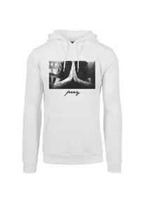 Mister Tee Sweatshirt MISTERTEE "MisterTee Herren Pray Hoody", Herren, Gr. XS, wei&szlig;, 65% Baumwolle, 35% Polyester, unifarben, Sweatshirts Sweatshirt