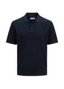Jack & Jones PlusSize Polokragenpullover "JJEGEORGE KNIT POLO SS SN PLS", Herren, Gr. 6XL, navy blazer, Strick, Obermaterial: 85% Baumwolle, 15% Polyester, JACK & JONES PLUSSIZE, unifarben, relaxed fit normal, Rundhals, Flachstrickb&uuml;ndchen, Pullover, mit Polokragen
