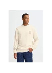 Rundhalspullover Blend "BHFelica", Herren, Gr. XXL, oyster grau, Sweatware, 100% Baumwolle, unifarben, Basic, normal normal, Rundhals, Pullover Rundhalspullover, Klassisches Sweatshirt mit Stickerei