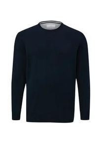 Strickpullover, Herren, Gr. 4XL, navy, Strick, Obermaterial: 100% Baumwolle, s.Oliver MEN BIG SIZES, bestickt, unifarben, normal h&uuml;ftbedeckend, Rundhals, Flachstrickb&uuml;ndchen, Pullover Strickpullover, mit Logostickerei - Gro&szlig;e Gr&ouml;&szlig;en