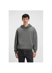 HUGO BOSS Hoodie HUGO BLUE "Nazardo", Herren, Gr. L, medium grau036, Sweatware, Obermaterial: 100% Baumwolle, unifarben, relaxed fit normal, Rundhals, Rippb&uuml;ndchen, Sweatshirts Hoodie