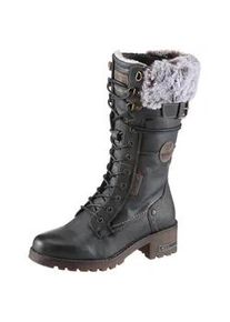 Winterstiefel Mustang SHOES "Haukea", Damen, Gr. 40, Normalschaft, blau (navy), Lederimitat, Textil, Schuhe Winterstiefel, Snowboots, Winterstiefel mit TEX-Membrane