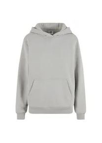 Kapuzenpullover Urban Classics "Urban Classics Ladies Fluffy Hoody", Damen, Gr. 4XL, lightasphalt, 70% Baumwolle, 30% Polyester, unifarben, normal, ohne Ausschnitt, Pullover Kapuzenpullover