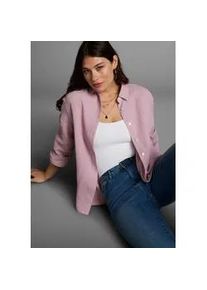 Longbluse Laura Scott, Damen, Gr. 50, rosa (ros&eacute;), Web, Obermaterial: 100% Baumwolle, unifarben, Basic, l&auml;ssig geschnitten, verstellbar, Blusen Longbluse, in Musselin-Qualit&auml;t