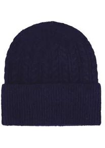 Beanie Capelli New York, Damen, navy, Strick, Obermaterial: 50% Polyacryl, 50% Polyester, gemustert, unifarben, M&uuml;tzen Beanie, Feinstrick, Zopfmuster, Einheitsgr&ouml;&szlig;e