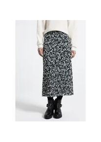 Maxirock STREET ONE STUDIO, Damen, Gr. 36, schwarz, Stoff, Obermaterial: 95% Polyester, 5% Elasthan; Futter: 100% Viskose, gemustert, comfort fit wadenlang, R&ouml;cke Maxirock, mit Grafikmuster