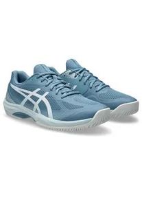 Hallenschuh asics "COURT HUNTER FF", Herren, Gr. 48, saba blau, wei&szlig;, Synthetik, Schuhe Hallenschuh, besonders geeignet f&uuml;r Handball und Volleyball