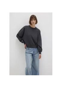 Rundhalspullover Mavi "CREW NECK SWEATSHIRT", Damen, Gr. XL, phantom, Stoff, 66% Baumwolle, 34% Polyester, l&auml;ssig geschnitten normal, Rundhals, normaler Saum, Pullover Rundhalspullover, Sweatshirt cropped