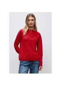 Strickpullover Street One, Damen, Gr. 34, racing rot, Stoff, 33% Polyester, 31% Polyacryl, 24% Baumwolle, 12% Polyamid, unifarben, normal normal, U-Boot-Ausschnitt, Rippb&uuml;ndchen, Pullover Strickpullover, mit U-Boot-Ausschnitt