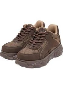 Trainingsschuh Buffalo "Buffalo CLD ECHO - VEGAN NUBUCK", Damen, Gr. 36, braun, beige, unifarben, Schuhe