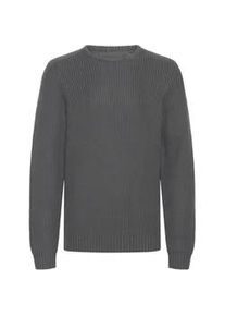 Strickfleece-Pullover Blend "Strickpullover BHDENO", Herren, Gr. M, grau (iron gate), Obermaterial: 50% Baumwolle CO. 50% Polyacryl PAN., Pullover