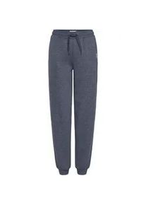 Sweathose oxmo "Sweathose OXKAREN", Damen, Gr. M, N-Gr, blau (total eclipse melange), Obermaterial: 80% Polyester PES. 20% Baumwolle CO., Hosen Sweathose