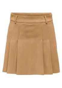 Minirock Only "ONLSTINA LIFE HW FAUX SUEDE SKIRT PNT", Damen, Gr. M (38), toasted coconut, Web, Obermaterial: 95% Polyester, 5% Elasthan, unifarben, kurz, R&ouml;cke Minirock