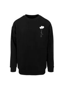 Rundhalspullover Merchcode "Merchcode Love In The Air Sweat Crewneck", Herren, Gr. S, schwarz, 65% Baumwolle, 35% Polyester, mehrfarbig, oversize, ohne Ausschnitt, Pullover Rundhalspullover