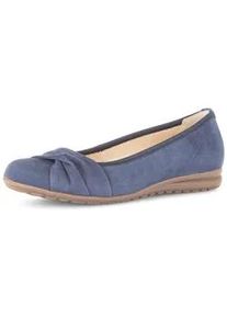 Ballerina Gabor "Sportliche Ballerina", Damen, Gr. 38,5, blau, Schuhe Ballerina