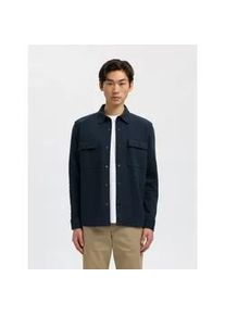 Sweatjacke Selected "SLHJACKIE SWEAT JACKET NOOS", Herren, Gr. XXL, navy blazer, angeraute Sweatware, Obermaterial: 60% Baumwolle, 40% Polyester, unifarben, regular fit h&uuml;ftlang, Rundhals, angesetztes B&uuml;ndchen, Sweatjacken Sweatjacke