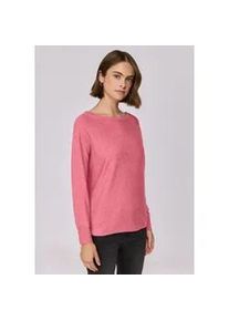 Strickpullover STREET ONE STUDIO, Damen, Gr. 38, candy pink meliert, Stoff, 30% Polyester, 27% Polyacryl, 23% Polyamid, 20% Viskose, unifarben, regular fit normal, U-Boot-Ausschnitt, B&uuml;ndchen, Pullover Strickpullover, aus softem Materialmix