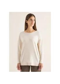 Strickpullover Cecil, Damen, Gr. XXL (46), oat milk beige melange, Stoff, 50% Viskose, 28% Polyester, 22% Nylon, unifarben, comfort fit normal, U-Boot-Ausschnitt, B&uuml;ndchen, Pullover Strickpullover, aus softem Materialmix