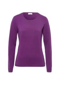 Rundhals-Pullover aus Schurwolle und Kaschmir Peter Hahn lila, 38