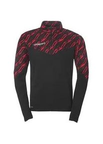 Uhlsport Progressive 28 1/4-Zip Sweatshirt Kinder schwarz/rot 152
