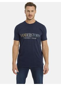 Rundhalsshirt Jan Vanderstorm "T-Shirt BERGTHOR", Herren, Gr. XXL, blau (dunkelblau), Obermaterial: 100% Baumwolle CO., Shirts Rundhalsshirt