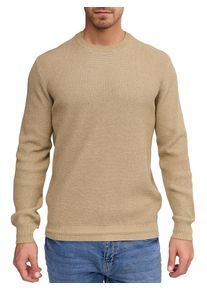 Strickpullover INDICODE "INMoxey", Herren, Gr. XL, kelp, Strick, Obermaterial: 100% Baumwolle, unifarben, regular fit normal, Rundhals, B&uuml;ndchen, Pullover Strickpullover