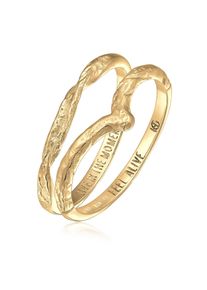 Ring-Set HAZE & GLORY "Ring Set Moment - Feel Alive 925 Silber" Gr. 54, gold, Fingerringe, Damen, 54, Silber 925 (Sterlingsilber), Ring-Set