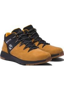 Schn&uuml;rboots Timberland "SPRINT TREKKER MID LACE UP WATERPROOF SNEAKER", Herren, Gr. 41, gelb (wheat, schwarz), Leder, Synthetik, Schuhe Schn&uuml;rboots, Winterstiefel, Schn&uuml;rstiefel, Winterschuhe, wasserdicht