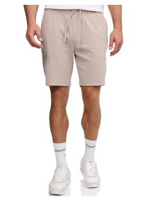 Shorts INDICODE "INCowell Shorts Plain", Herren, Gr. M, N-Gr, simply taupe, Web, Obermaterial: 62% Polyester, 33% Viskose, 5% Elasthan, unifarben, regular fit kniefrei, Hosen Shorts