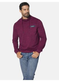 Sweatshirt Jan Vanderstorm "Sweatshirt KERVIK", Herren, Gr. XXL, rot (dunkelrot melange), Obermaterial: 90% Baumwolle CO. 10% Polyester COOLMAX PES(Coolmax)., Sweatshirts Sweatshirt