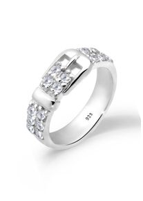 Silberring Elli "Ring G&uuml;rtel Basic Zirkonia 925 Silber" Gr. 62, wei&szlig;, Fingerringe, Damen, 62, Silber 925 (Sterlingsilber), Silberring