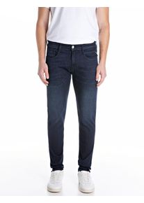 Slim-fit-Jeans Replay "Anbass Superstretch", Herren, Gr. 32, L&auml;nge 32, blau (dunkelblau), Denim/Jeans, Obermaterial: 90% Baumwolle, 8% Polyester, 2% Elasthan, slim fit lang, Jeans Slim-fit-Jeans, elastisch