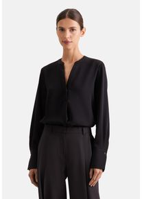 Klassische Bluse Seidensticker "Schwarze Rose", Damen, Gr. 3XL (46), schwarz, 100% Polyester, unifarben, regular fit, ohne Ausschnitt, Blusen Klassische Bluse, Tunika Uni